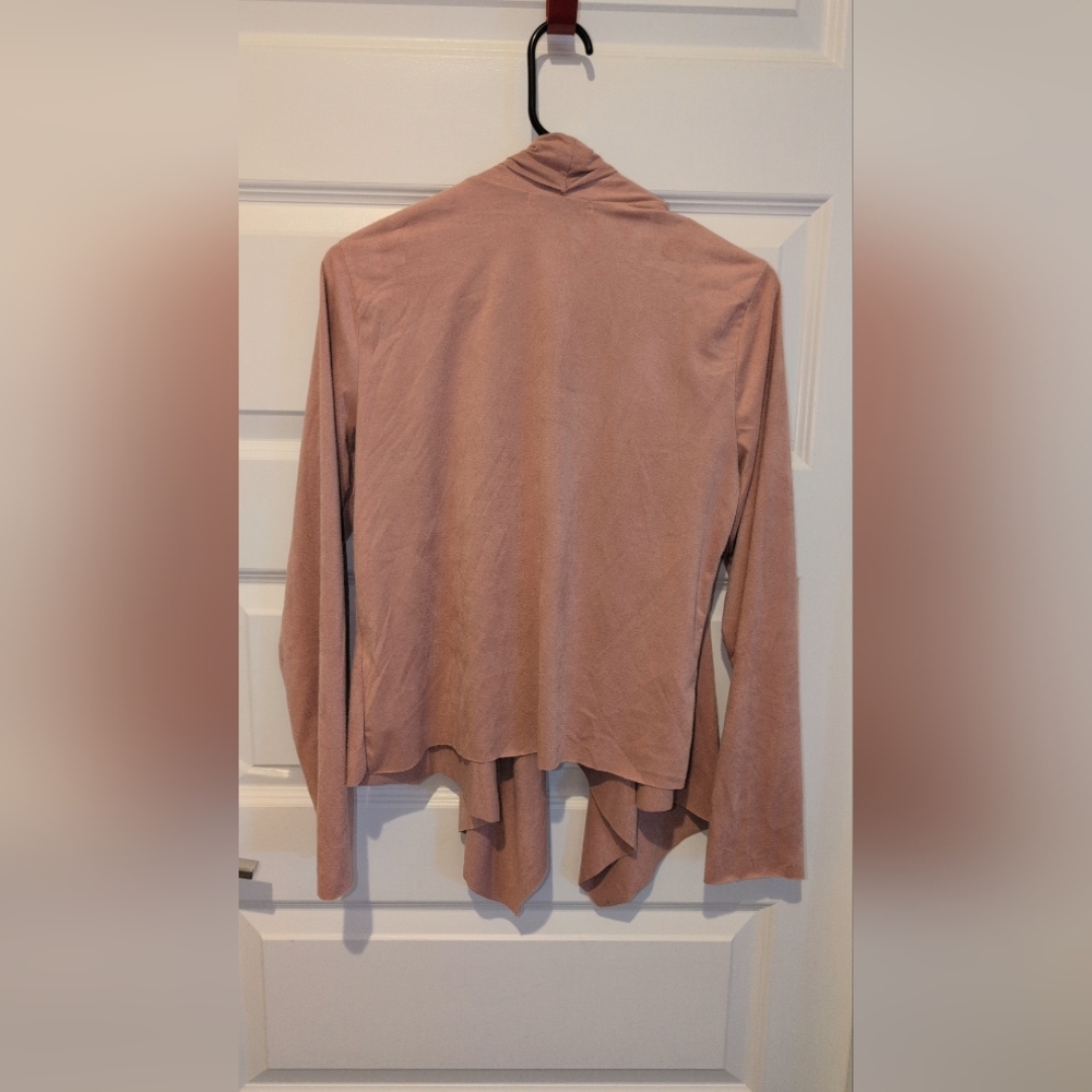 Open-Front Draped Blazer in Dusty Rose - Picture 11 of 13
